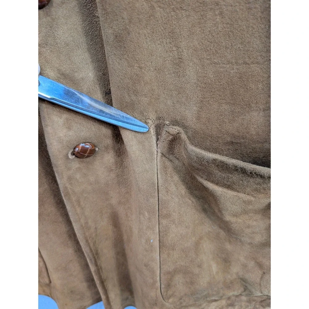 Vintage McGregor Blazer Suede Leather Sport Coat Jacket Men's 38 USA Rodeo Brown
